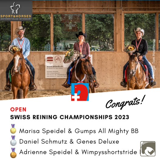 Schweizermeisterschaften Reining 2023 - Kategorie Open